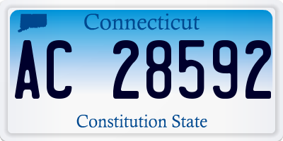 CT license plate AC28592