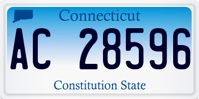 CT license plate AC28596