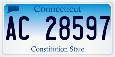CT license plate AC28597