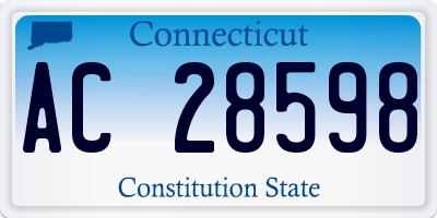 CT license plate AC28598