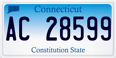CT license plate AC28599