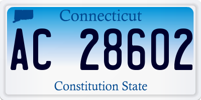 CT license plate AC28602