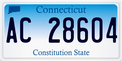 CT license plate AC28604