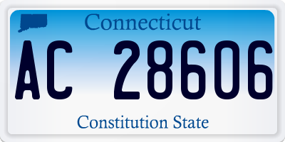 CT license plate AC28606
