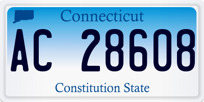CT license plate AC28608