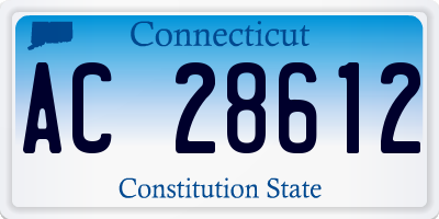 CT license plate AC28612
