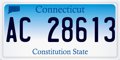 CT license plate AC28613