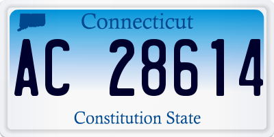 CT license plate AC28614