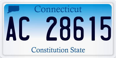 CT license plate AC28615