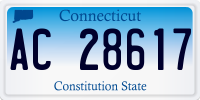 CT license plate AC28617
