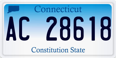 CT license plate AC28618