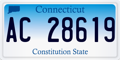 CT license plate AC28619