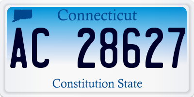CT license plate AC28627