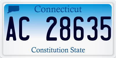 CT license plate AC28635