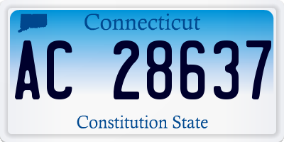 CT license plate AC28637