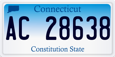 CT license plate AC28638