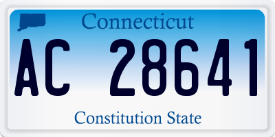 CT license plate AC28641