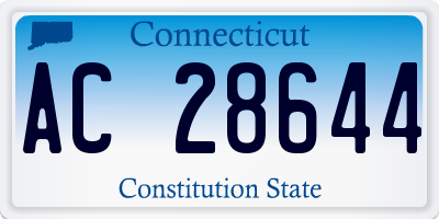 CT license plate AC28644