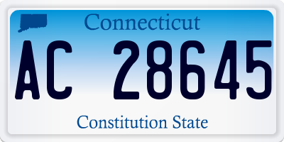 CT license plate AC28645