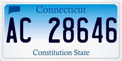 CT license plate AC28646