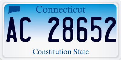 CT license plate AC28652