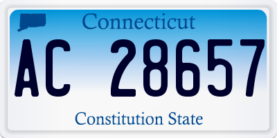 CT license plate AC28657