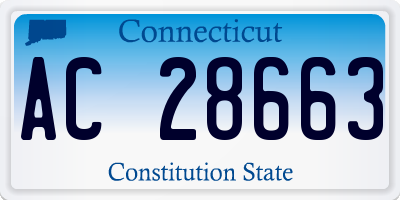 CT license plate AC28663
