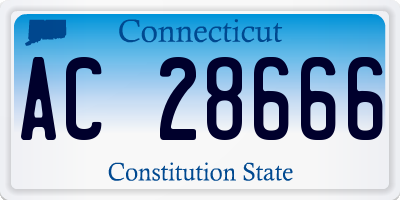 CT license plate AC28666