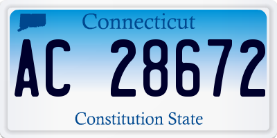 CT license plate AC28672