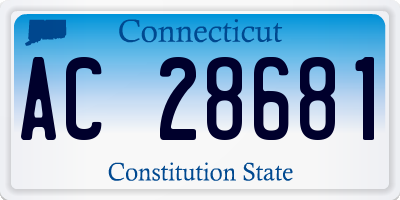 CT license plate AC28681