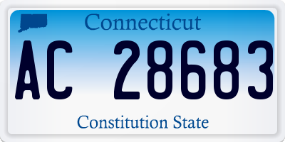 CT license plate AC28683