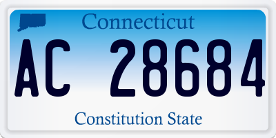 CT license plate AC28684