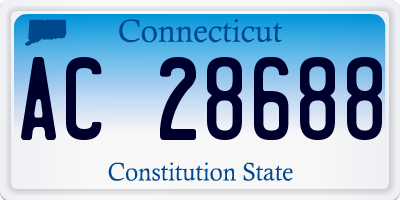 CT license plate AC28688