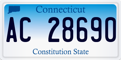 CT license plate AC28690