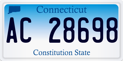 CT license plate AC28698