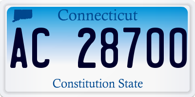 CT license plate AC28700