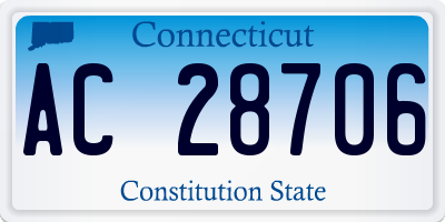 CT license plate AC28706