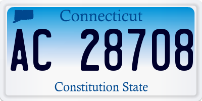 CT license plate AC28708