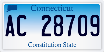CT license plate AC28709