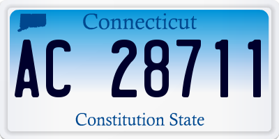CT license plate AC28711