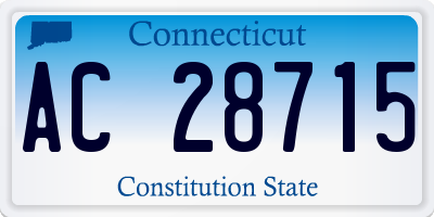 CT license plate AC28715