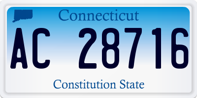 CT license plate AC28716