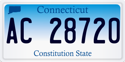 CT license plate AC28720