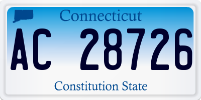 CT license plate AC28726