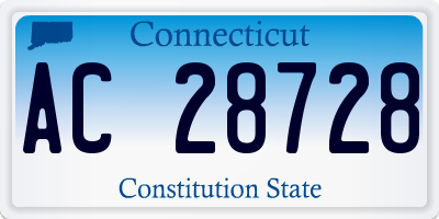 CT license plate AC28728