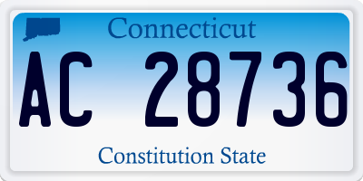 CT license plate AC28736