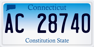 CT license plate AC28740