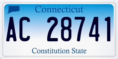 CT license plate AC28741