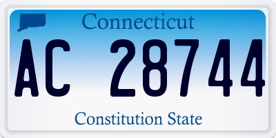 CT license plate AC28744