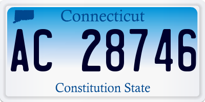 CT license plate AC28746